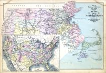 State Map Massachusetts and United States, United States and Massachusetts Map
